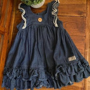Eleanor Rose Jean Ruffle Twirl Dress Size 3-4